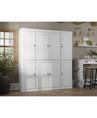 100% Solid Wood 65" Pantry Cabinet with Shaker Doors & Adjustable Shelves