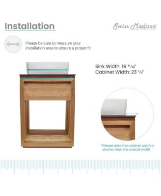 24" Reclaimed Wood Vanity, Slate Countertop and Single Hole Vessel Sink