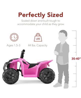 6V Kids Ride-On 4-Wheeler Quad ATV Car w/ 1.8mph Max Speed, Treaded Tires