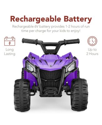 6V Kids Ride-On 4-Wheeler Quad ATV Car w/ 1.8mph Max Speed, Treaded Tires