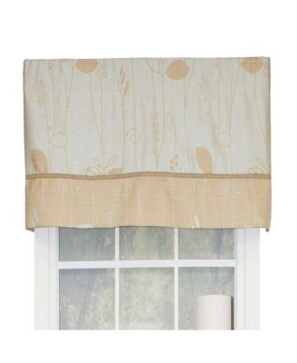 Aquarelles Window Treatment Banded Premium Quality Valance 3" Rod Pocket 50" x 16" Aqua Mist