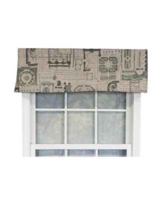 Le Jardin Tailored 100% Cotton with Fully Lined 3" Rod Pocket Valnance for Windows 50" x 14" Spa