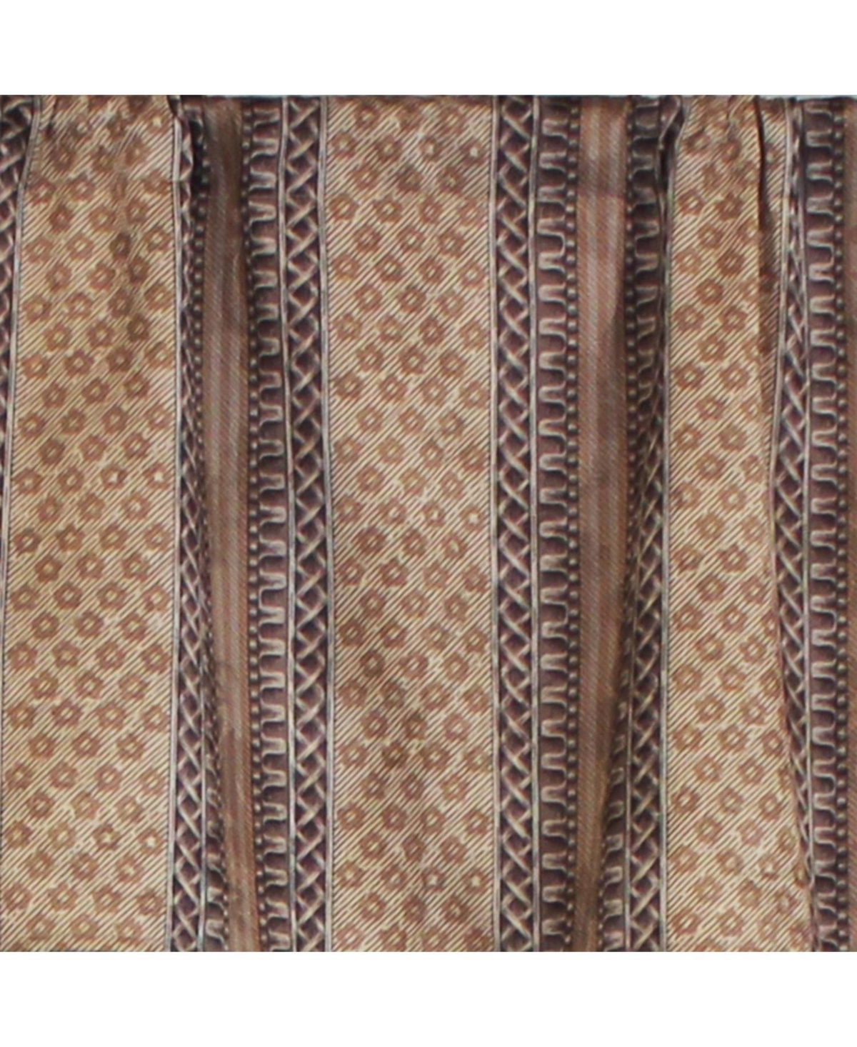 Rlf Home Spice Stripe Tailored 100% Cotton with Fully Lined 3" Rod Pocket Valnance for Windows 50" x 14" Mulberry