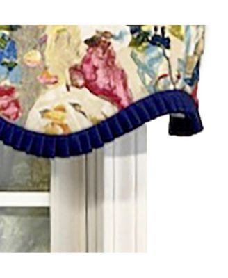 Martella Ruffled Provance 3" Rod Pocket Valance 50" x 16" Multicolor by RLF Home