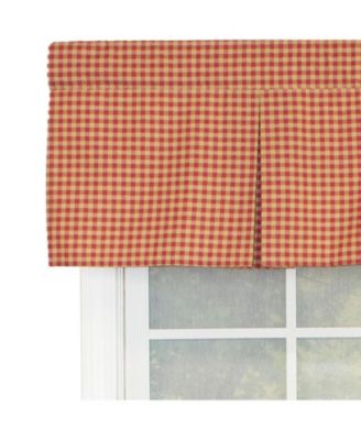 Le Fleur Pleated 100% Cotton with Fully Lined 3" Rod Pocket Valnance for Windows 42" x 15" Coral