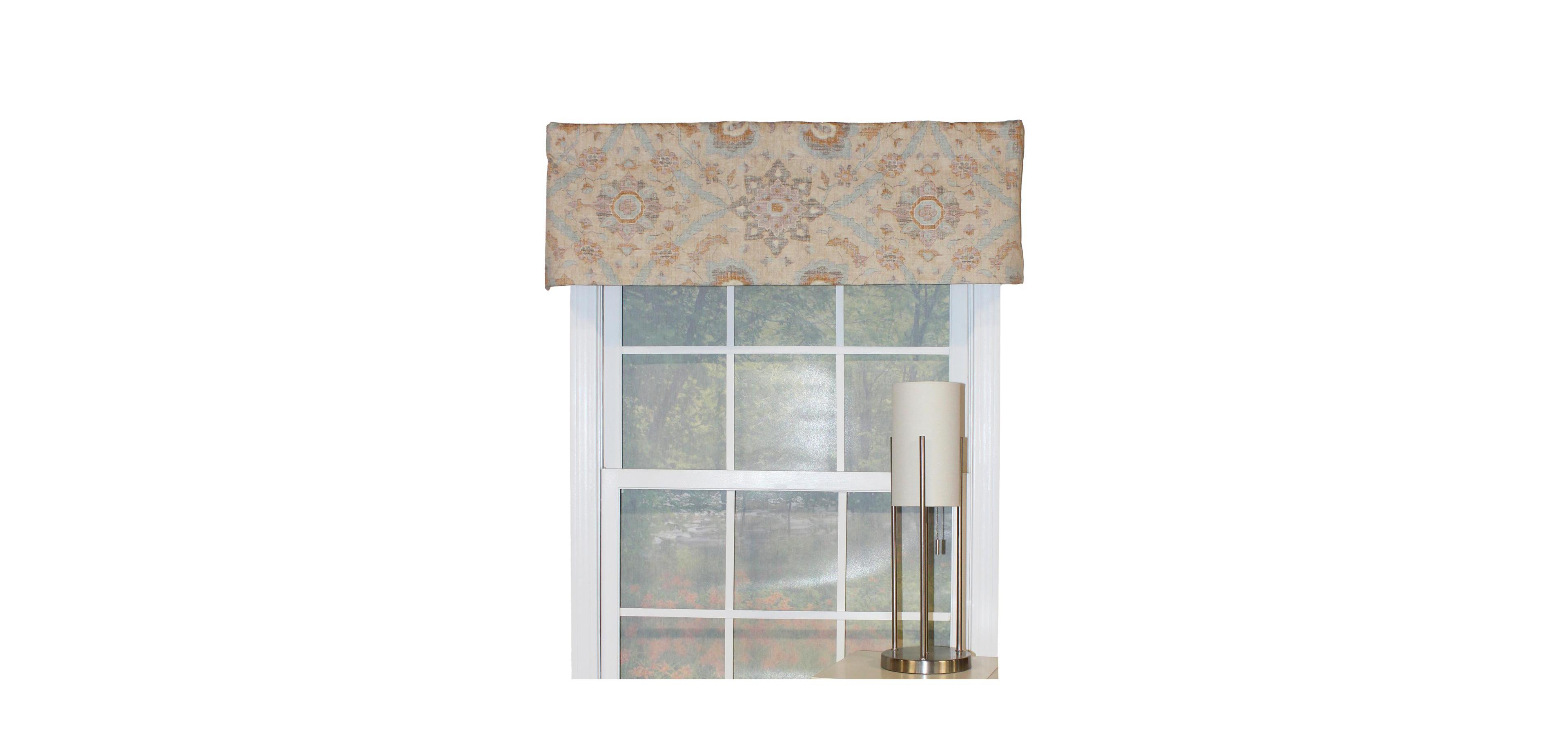 Rlf Home Chavin Tailored Window Treatment Premium Quality Valance 3" Rod Pocket 50" x 14" Multi Powder