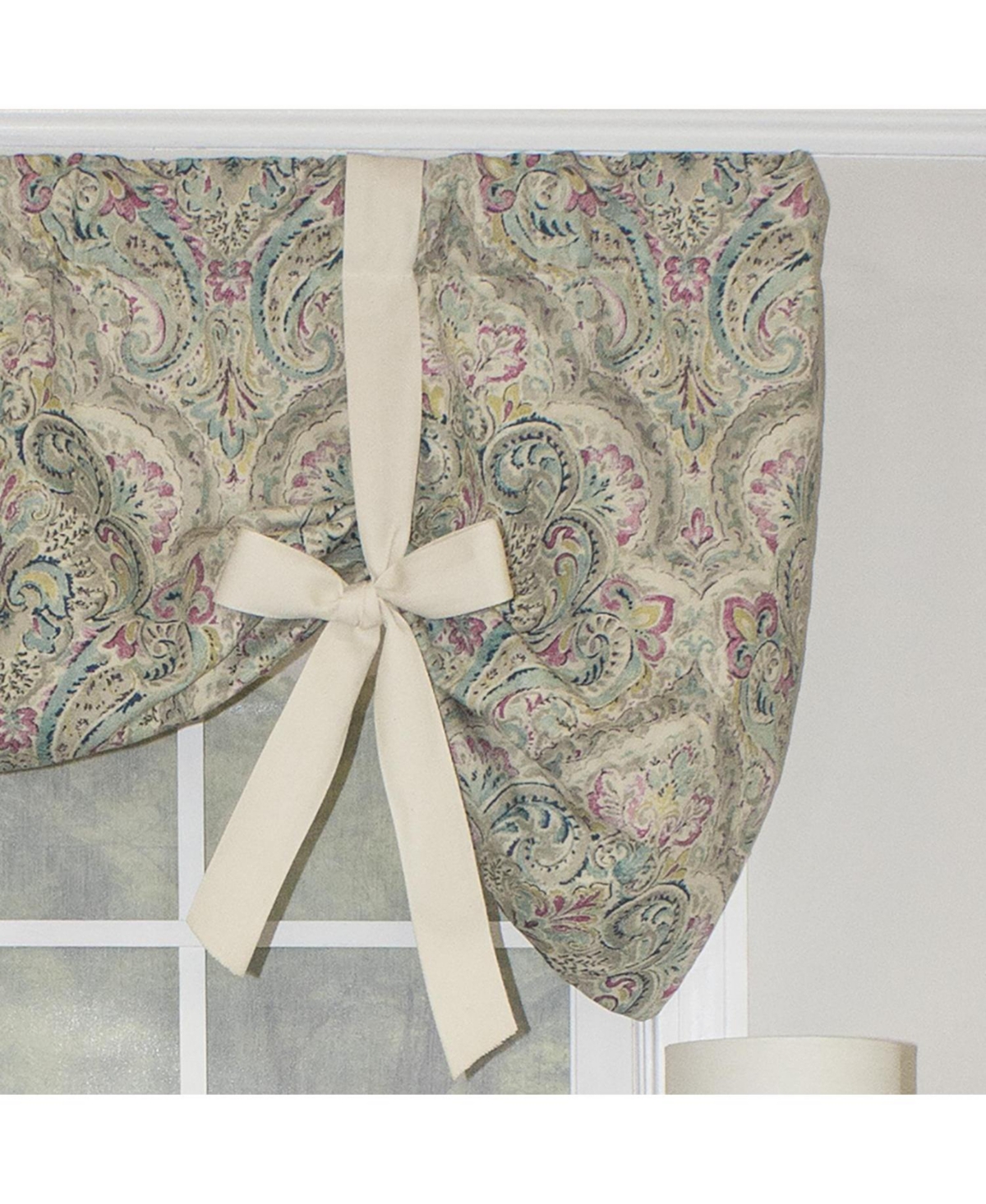 Rlf Home Lady Queen Tailored 100% Cotton with Fully Lined 3" Rod Pocket Valnance for Windows 50" x 20" Multi