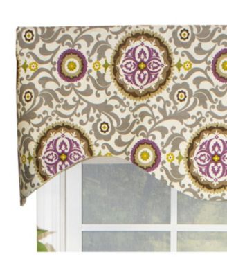 Celestial Cornice 100% Cotton with Fully Lined 3" Rod Pocket Valnance for Windows 50" x 17" Sterling