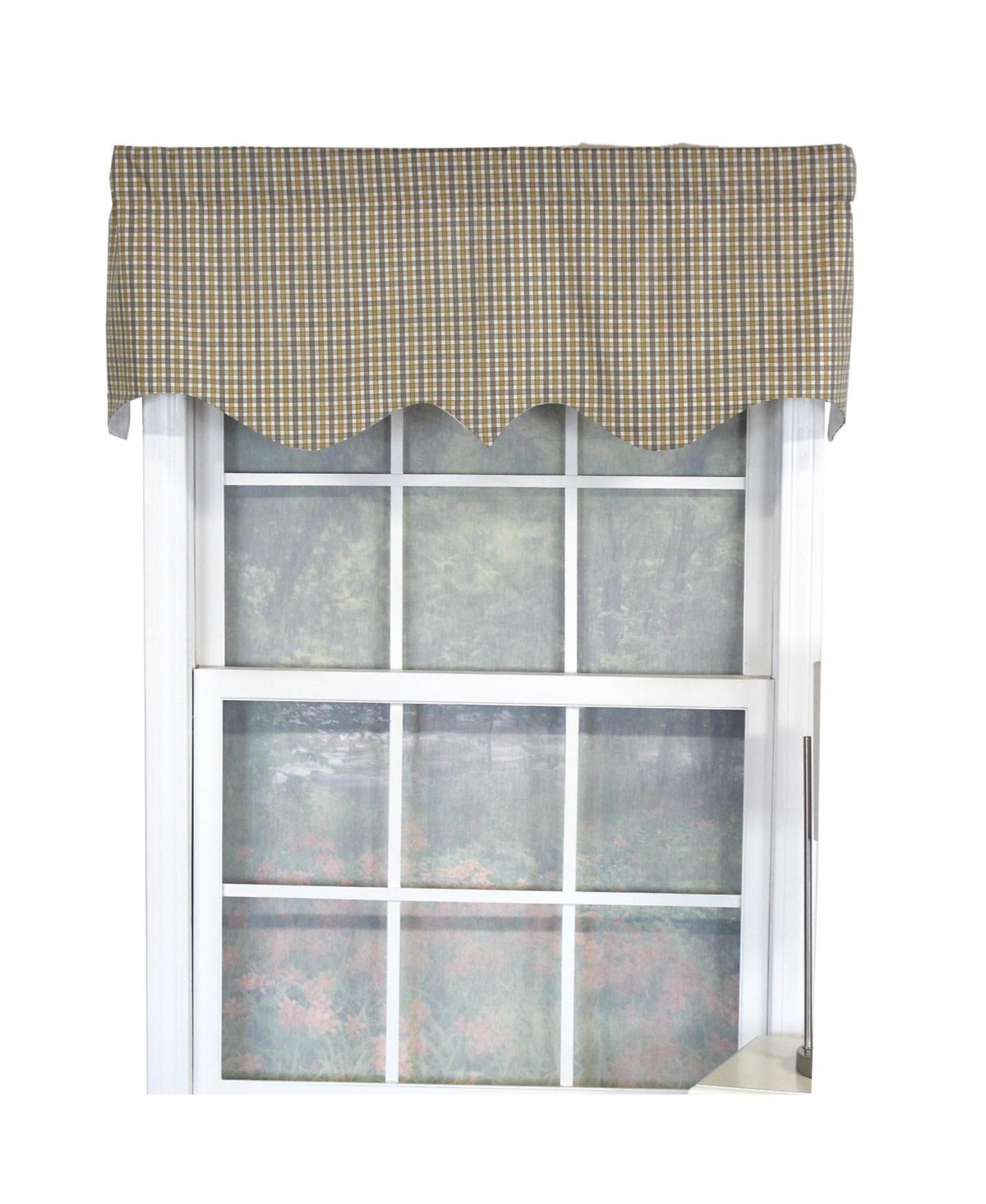 Rlf Home Gee Regal 100% Cotton with Fully Lined 3" Rod Pocket Valnance for Windows 50" x 17" Gray