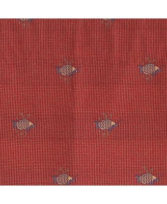 Bubbles Tailored 100% Cotton with Fully Lined 3" Rod Pocket Valnance for Windows 50" x 14" Red
