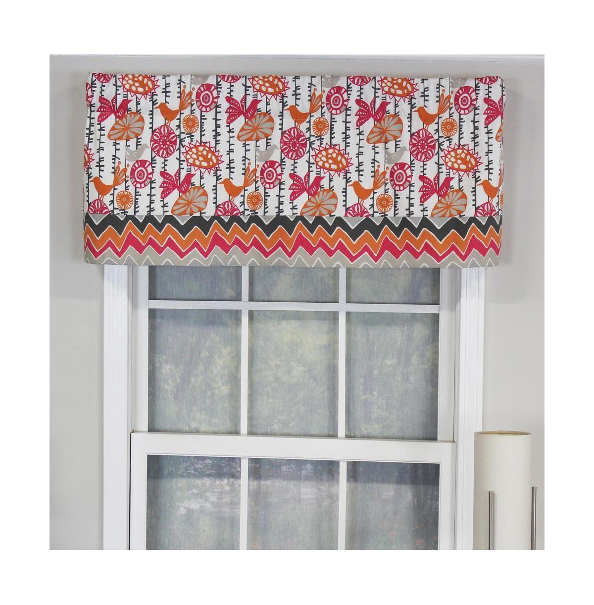 Merangerie Banded Style 3" Rod Pocket Valance 50" x 16" Sherbet by Rlf Home