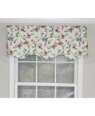 English Ivy Provance 100% Cotton with Fully Lined 3" Rod Pocket Valnance for Windows 50" x 15" Spring