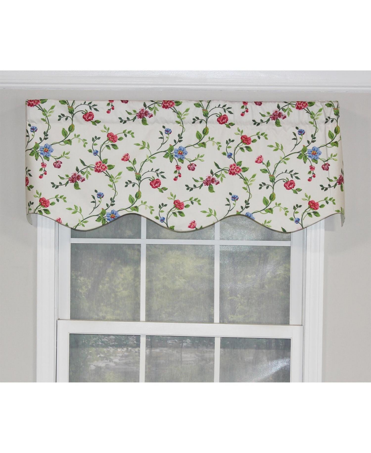 Rlf Home English Ivy Provance 100% Cotton with Fully Lined 3" Rod Pocket Valnance for Windows 50" x 15" Spring