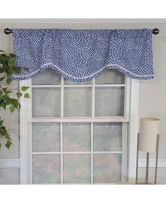 Arvana Cornice Style All Season 3" Rod Pocket Valance 50" x 17" Blue by RLF Home