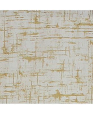 Zino Gold Thin Lines Regal Window Treatment High Quality Valance 3" Rod Pocket 50" x 17" Gold/Ivory