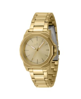 Women's 47339 Speedway Quartz 3 Hand Gold Dial Watch