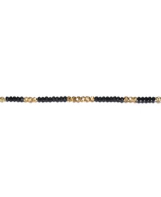 14k Gold Plated Bracelet With Colored Beads in Pattern