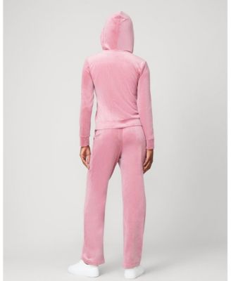 Women's Ruched Zip-Up Velour Set