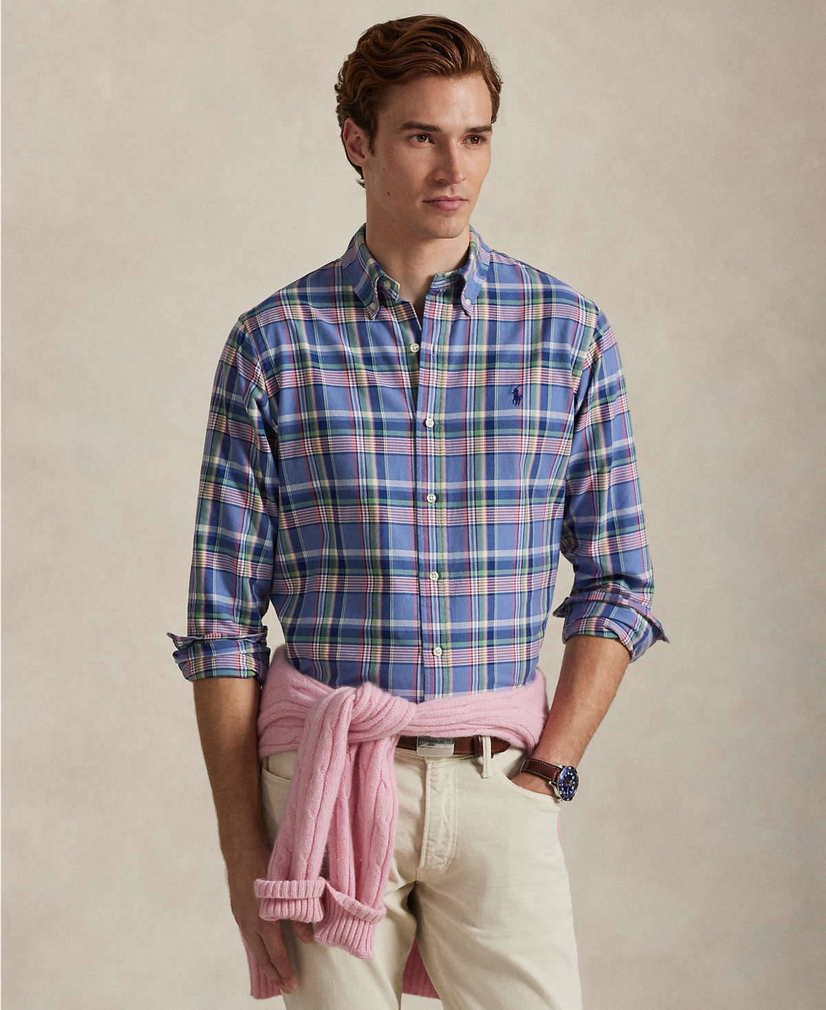 Polo Ralph Lauren Men's Classic Fit Long Sleeve Oxford Shirt In Multi