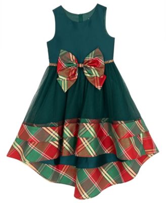 Rare Editions - Girls 2T-6X Round Neck Hi-Low Skirt Dress