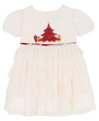 Rare Editions - Girls Toddler 2T-4T Short-Sleeve Glittery Tulle Dress
