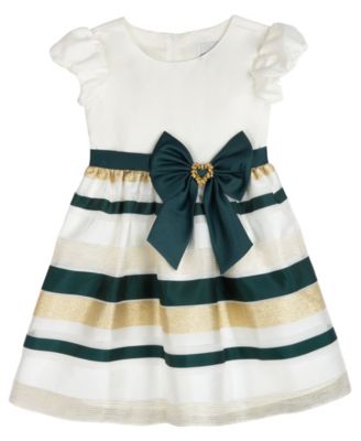 Rare Editions - Girls 4T-6X Bubble-Sleeve Round Neck Dress