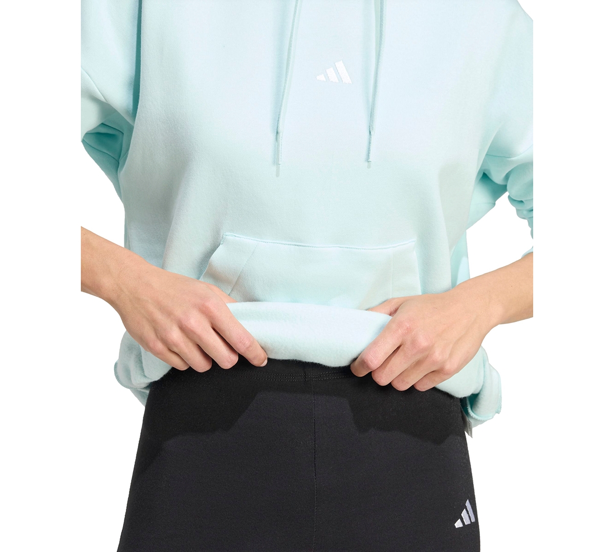 Adidas Originals Women's Essentials Long-sleeve Logo Hoodie In Blue