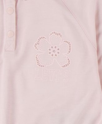 Girls' 4-6X Collar Sweatshirt and Shorts, 2-Piece Set