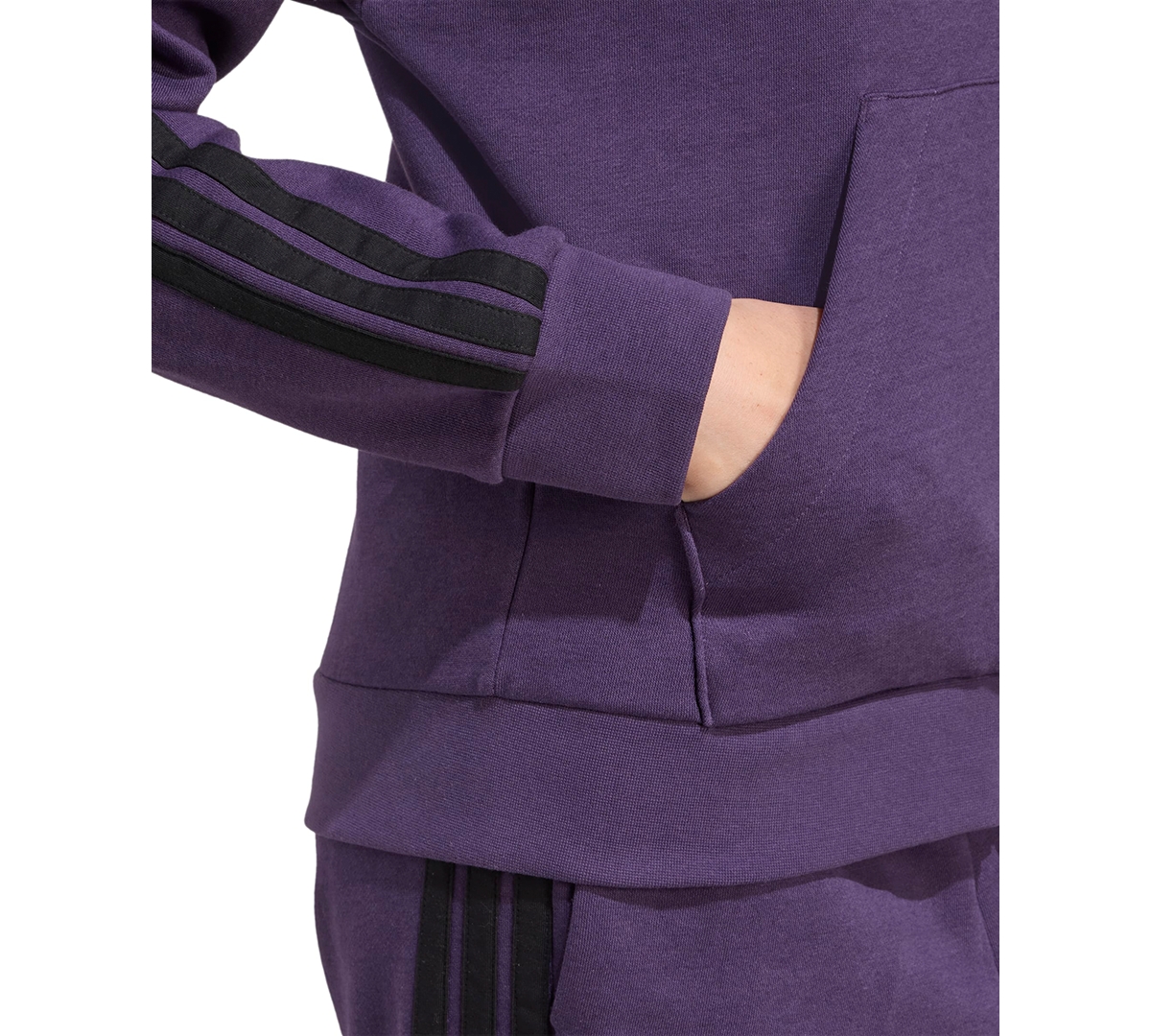 adidas Women's Essentials 3-Stripes Full-Zip Fleece Hoodie