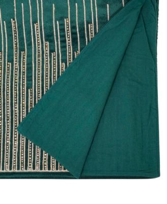 Velvet Beaded Lines Table Runner, 16" x 72"