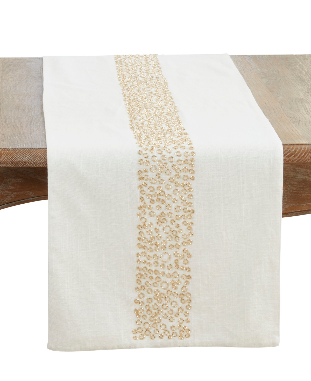 Saro Lifestyle Beaded Band Table Runner