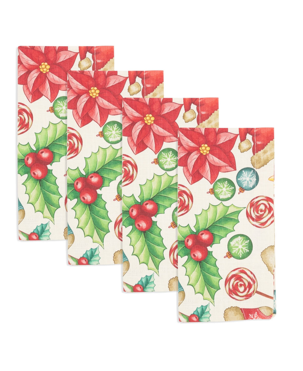 Saro Lifestyle Christmas Napkin, Set of 4