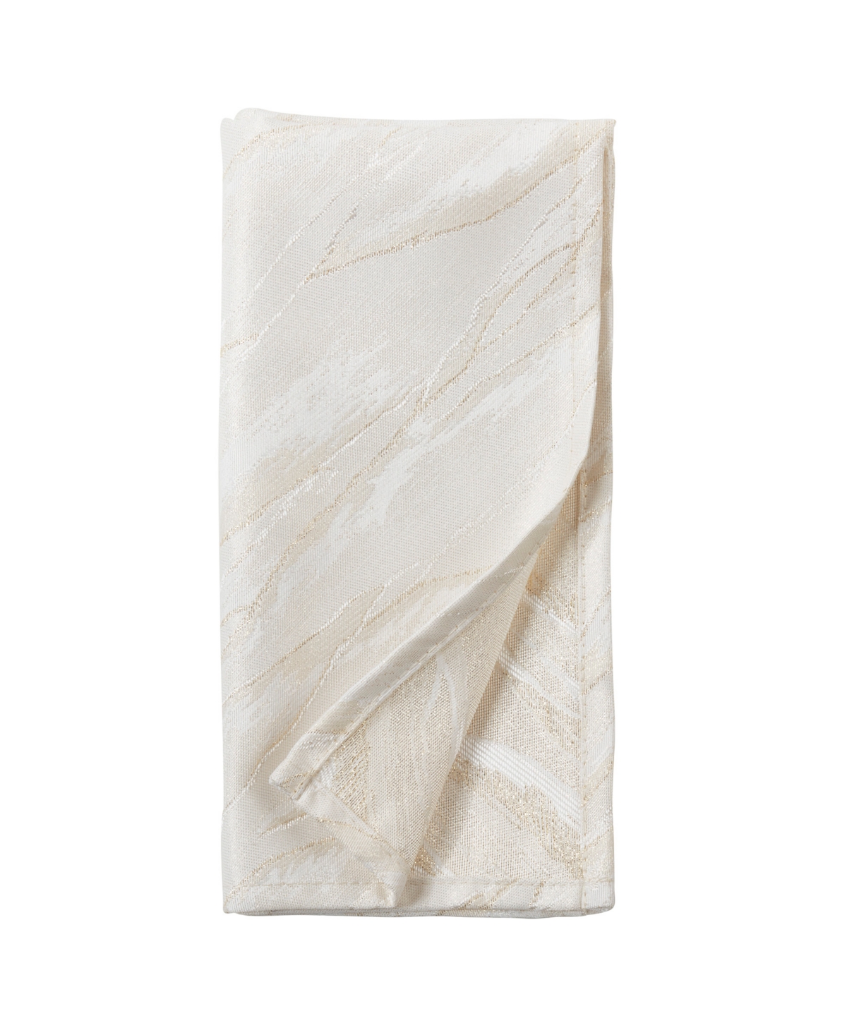 Saro Lifestyle Metallic Shimmer Napkin, Set Of 4 In White