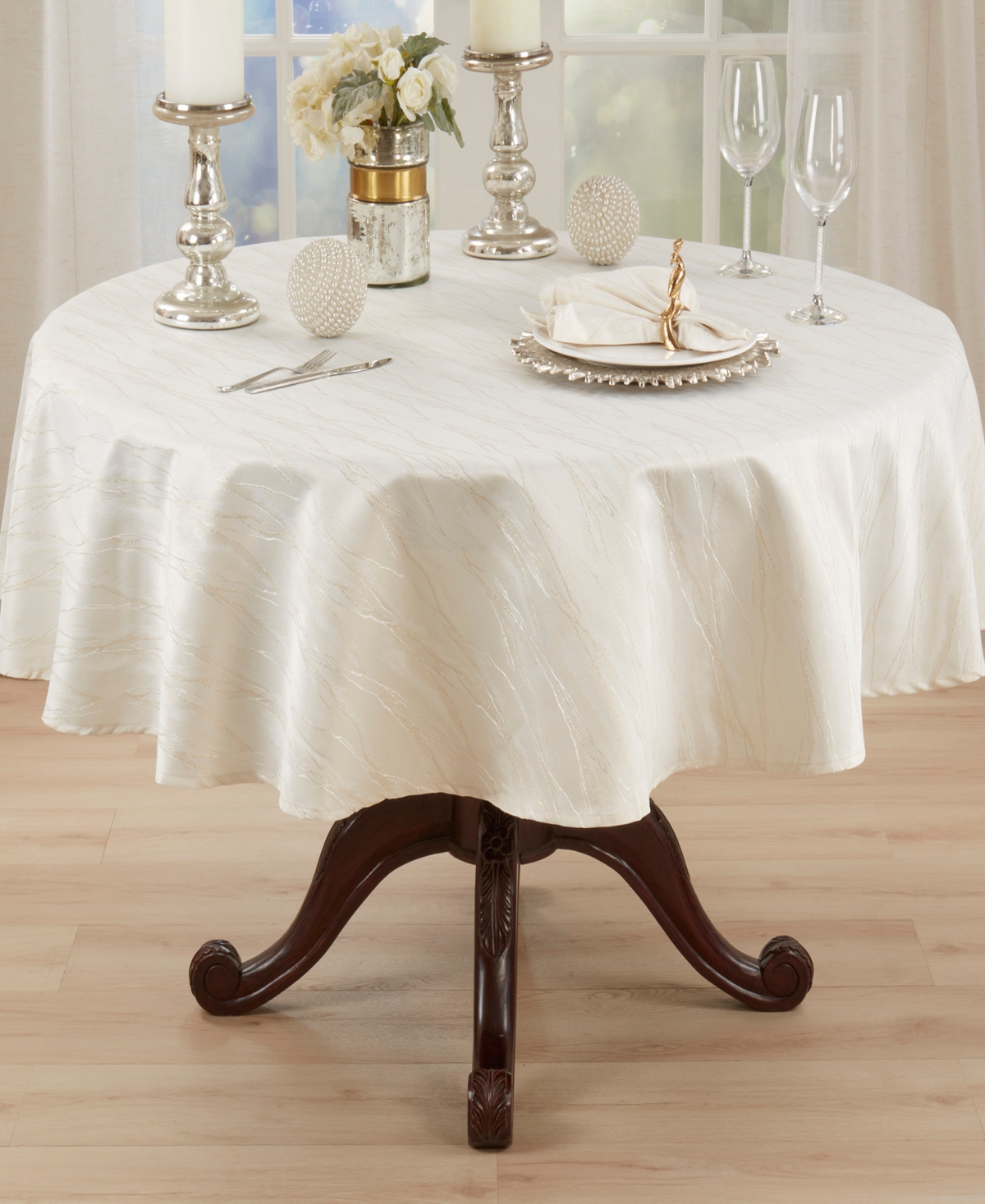 Saro Lifestyle Metallic Shimmer Tablecloth