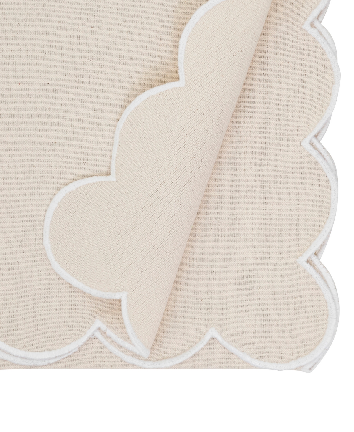 Saro Lifestyle Scalloped Table Runner, 16" X 72" In Brown