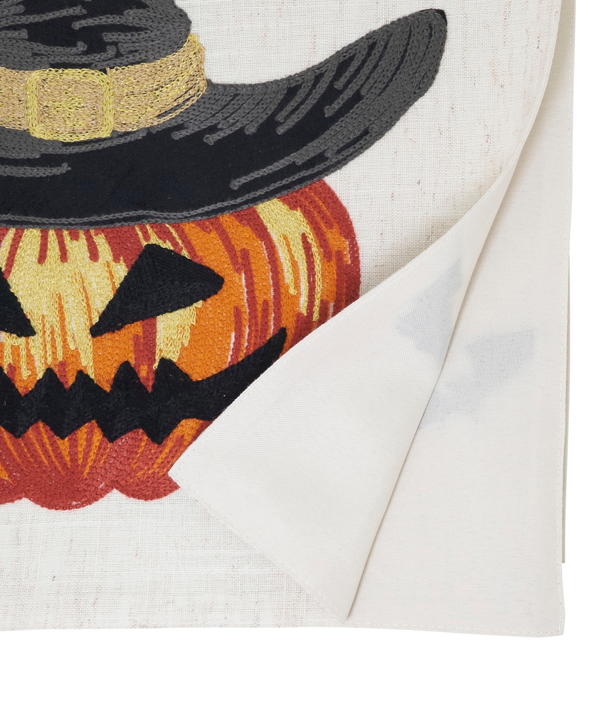 Saro Lifestyle Linen Blend Pumpkin Table Runner, 16" x 70"
