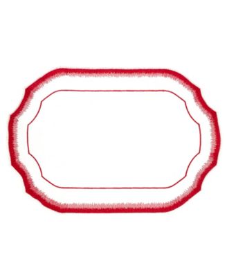 Elegant Embroidery Detail Placemat, Set of 4