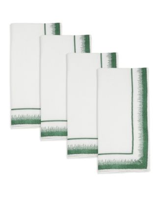 Elegant Embroidery Detail Napkin, Set of 4