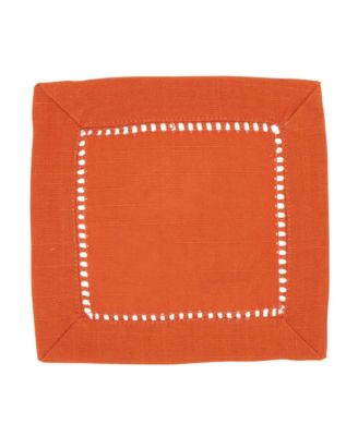 Hemstitched Border Cocktail Napkin, Set of 12