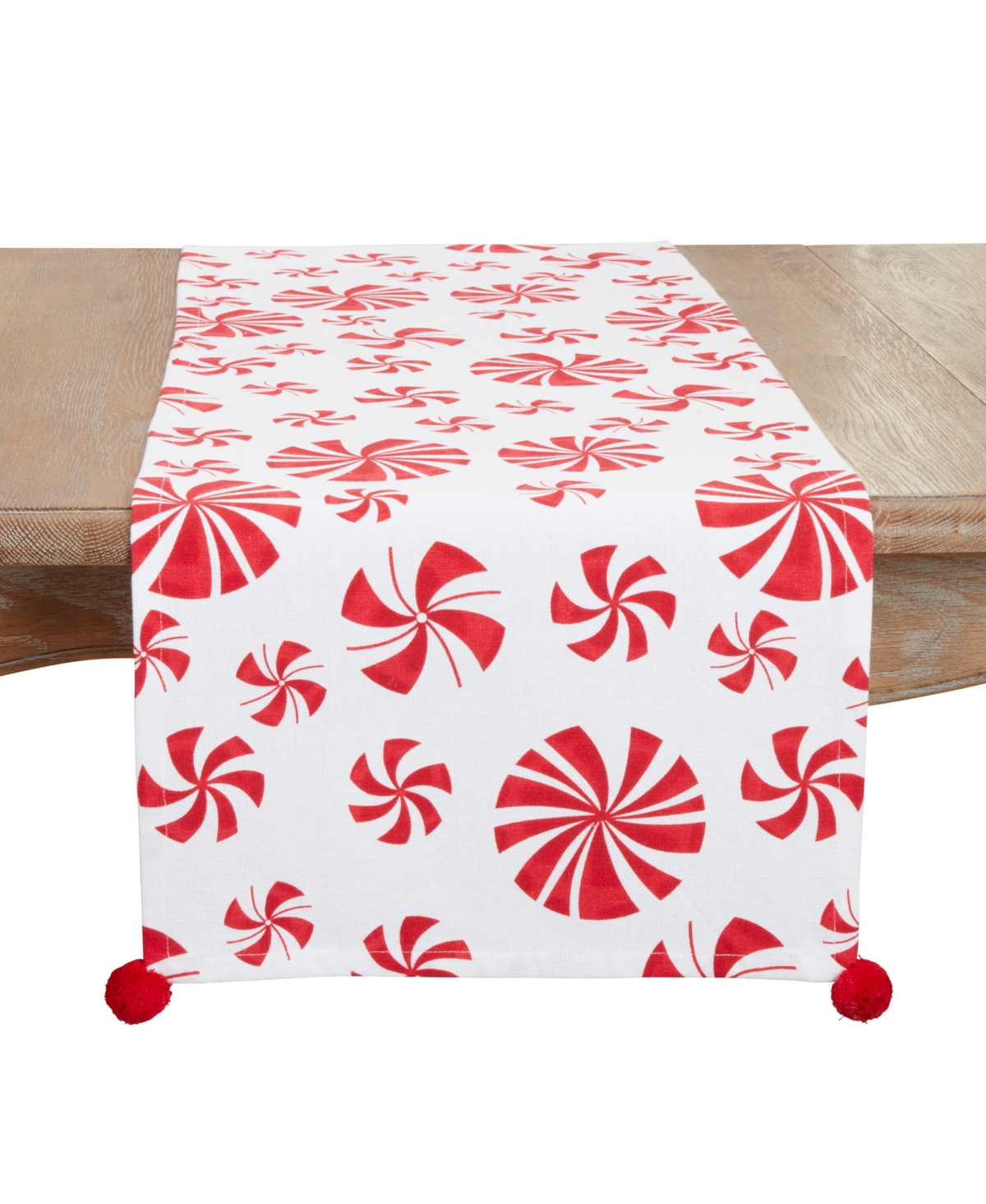Saro Lifestyle Sweet Peppermint Candy Table Runner