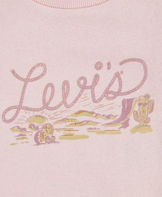 Baby Girls' Blouson-Sleeve Crewneck Top and Pants, 2-Piece Set