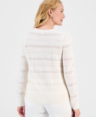 Women's Pointelle Crewneck Sweater