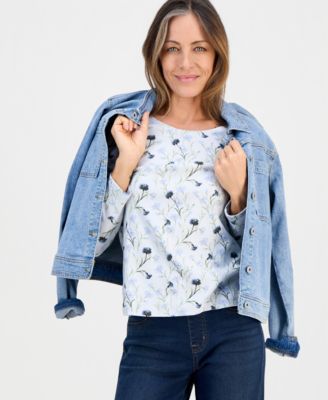 Petite Floral Printed Top