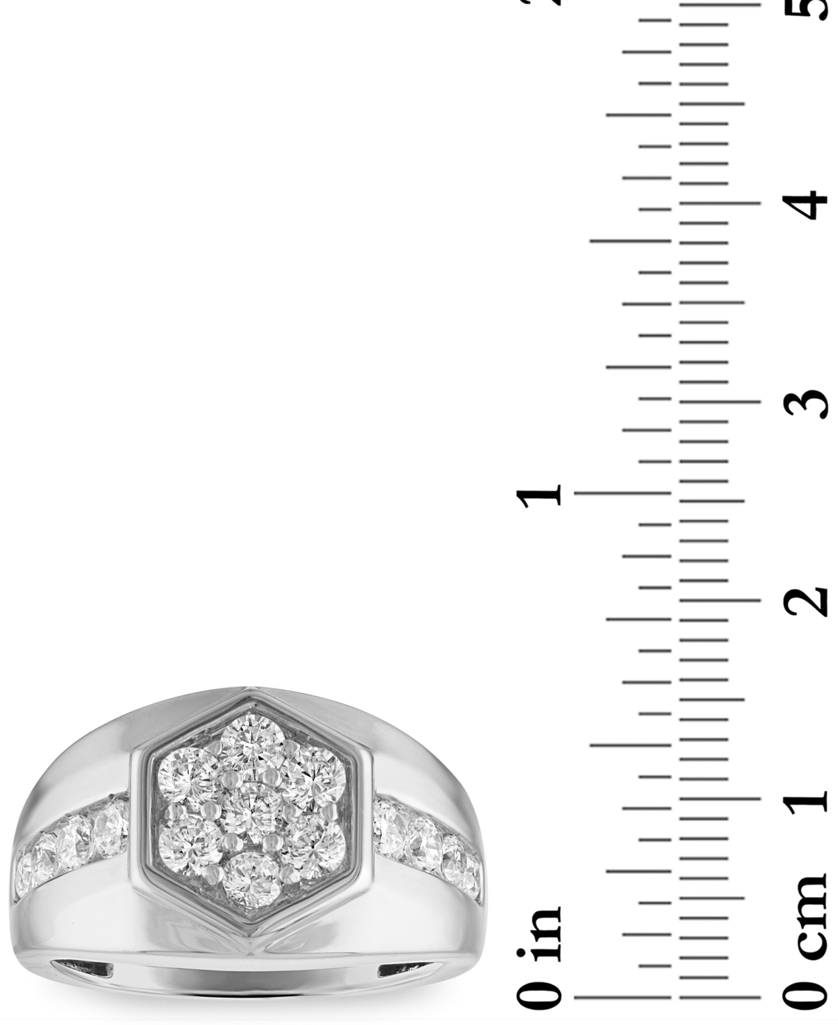 Esquire Men's Jewelry Lab-Grown Diamond (1-1/2 ct. t.w.) Ring in Sterling Silver