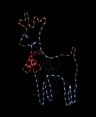 36" Lighted Standing Reindeer Silhouette Outdoor Christmas D&eacute;cor