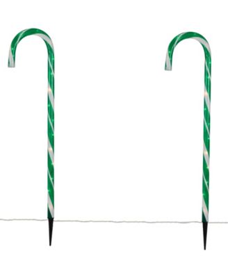 Lighted Candy Cane Outdoor Christmas Pathway Markers, Set of 6