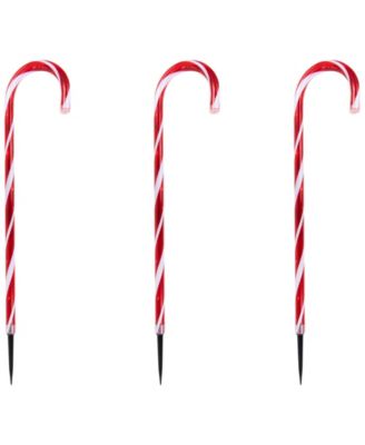 LED Lighted Candy Cane Outdoor Pathway Markers, Set of 8