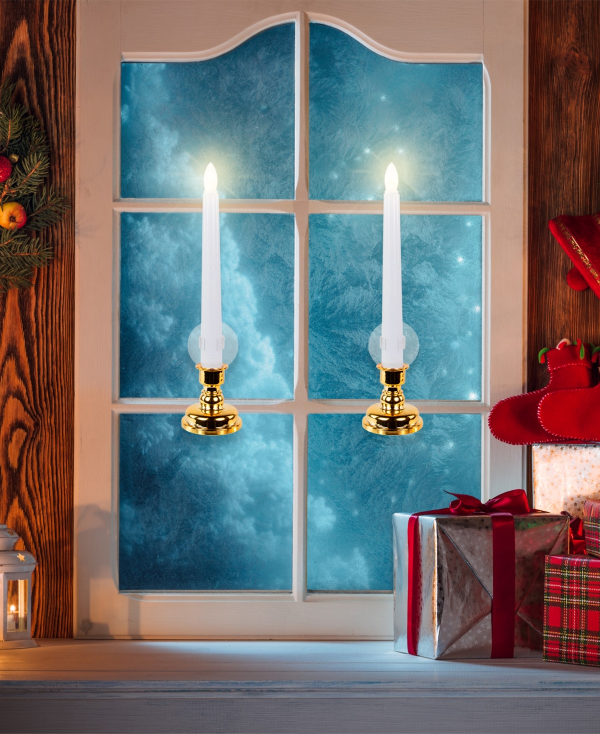 Northlight Single Light Window Candles with Remote and Timer, Set of 6