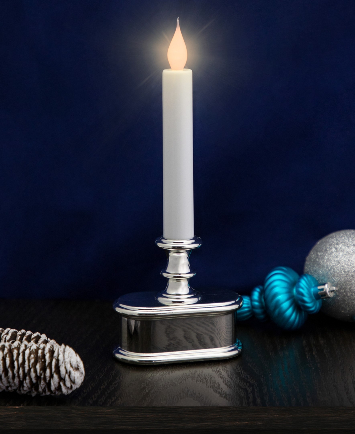 Northlight Led Lighted Window Candles, Set Of 4 In Silver