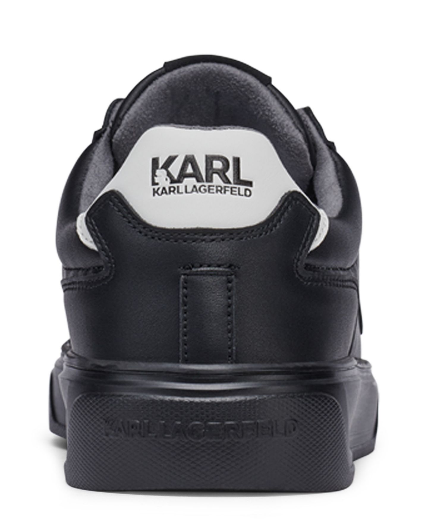 Мужские кроссовки KARL LAGERFELD PARIS Leather Side Karl, цвет: Чёрный — фото 3